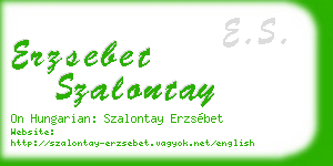 erzsebet szalontay business card